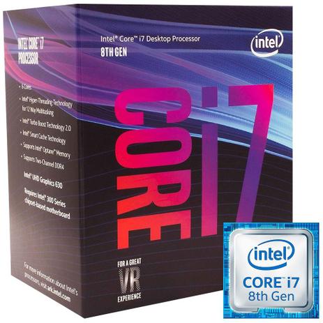 Processador Intel Core i7 8700 8ª Geração 12MB 1151 3.2Ghz Turbo 4.6Ghz BX80684I78700 Box Menor preço em Processador Intel Core i7 8700 8ª Geração 12MB 1151 3.2Ghz Turbo 4.6Ghz BX80684I78700 Box