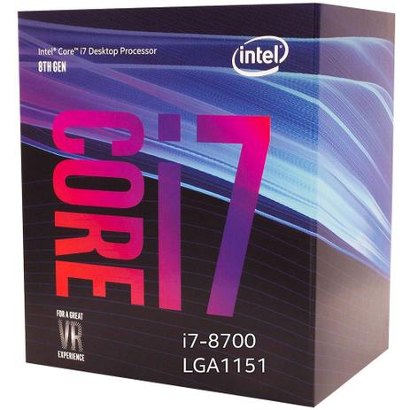 Processador Intel Core i7-8700 Coffee Lake, Cache 12MB, 3.2GHz (4.6GHz Max Turbo), LGA 1151 BX80684I78700 Menor preço em Processador Intel Core i7-8700 Coffee Lake, Cache 12MB, 3.2GHz (4.6GHz Max Turbo), LGA 1151 BX80684I78700