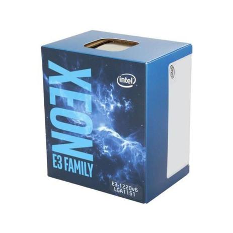 Processador P/ Servidor INTEL E3-1220V6 Xeon (1151) 3.00 GHZ BOX - BX80677E31220V6 Menor preço em Processador P/ Servidor INTEL E3-1220V6 Xeon (1151) 3.00 GHZ BOX - BX80677E31220V6