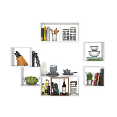 Produto 143 Nichos Decorativos Cozinha CP Ébano, CC Branco - Belmax Menor preço em Produto 143 Nichos Decorativos Cozinha CP Ébano, CC Branco - Belmax