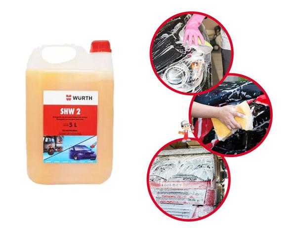 Produto Para Lavar Carro Moto Com Cera Shampoo Automotivo 5l - WURTH Menor preço em Produto Para Lavar Carro Moto Com Cera Shampoo Automotivo 5l - WURTH