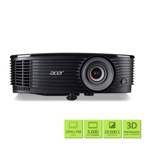 Projetor Multimida ACER X1223H - 3600 Lumens XGA HDMI 3D Ready - MR.JPR11.001 Menor preço em Projetor Multimida ACER X1223H - 3600 Lumens XGA HDMI 3D Ready - MR.JPR11.001