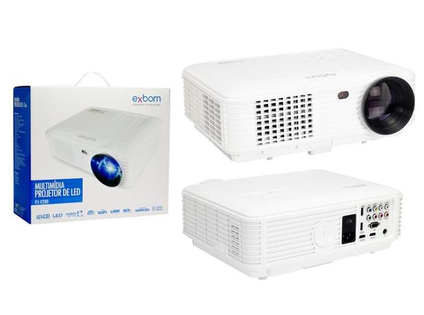 Projetor Multimidia de LED Projecao de ATE 120 Polegads 2600 Lumens Resolucao 1280X800PX com Wifi Android Memoria 1GB+8GB PJ-V200 EXBOM Menor preço em Projetor Multimidia de LED Projecao de ATE 120 Polegads 2600 Lumens Resolucao 1280X800PX com Wifi Android Memoria 1GB+8GB PJ-V200 EXBOM
