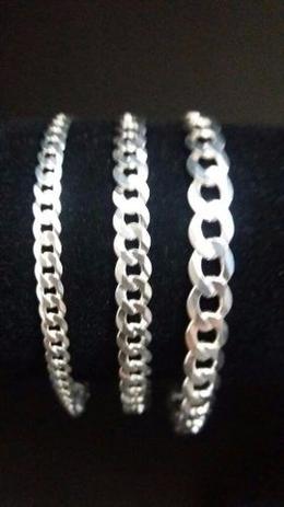 Promoção 3 Pulseiras Italianas Grumet Prata 925 Maciça - Total pratas Menor preço em Promoção 3 Pulseiras Italianas Grumet Prata 925 Maciça - Total pratas