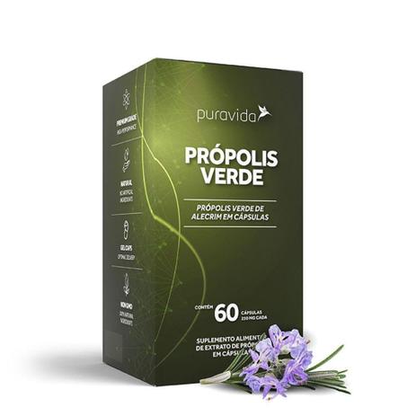 Própolis Verde de Alecrim 60 cáps Puravida Menor preço em Própolis Verde de Alecrim 60 cáps Puravida
