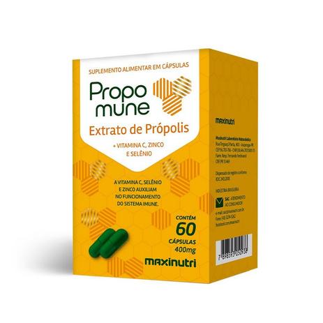 Propomune Extrato de Própolis - 60 Cápsulas - Maxinutri Menor preço em Propomune Extrato de Própolis - 60 Cápsulas - Maxinutri