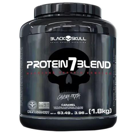 PROTEIN 7 BLEND 1,8 Kg - Caramelo - Caveira Preta - Black skull Menor preço em PROTEIN 7 BLEND 1,8 Kg - Caramelo - Caveira Preta - Black skull