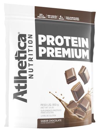 PROTEIN PREMIUM 850g Refil - Chocolate - Athlética Menor preço em PROTEIN PREMIUM 850g Refil - Chocolate - Athlética