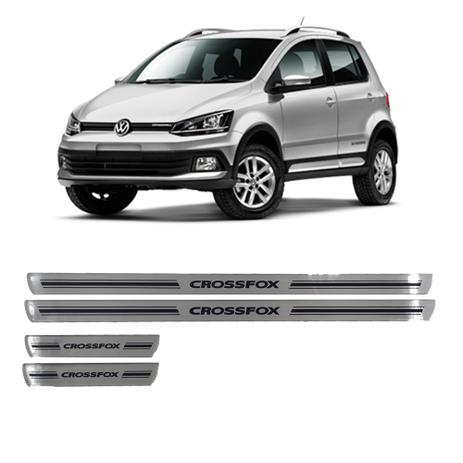 Protetor aplique adesivo de soleira vw crossfox 4 portas aço escovado - Volkswagen Menor preço em Protetor aplique adesivo de soleira vw crossfox 4 portas aço escovado - Volkswagen