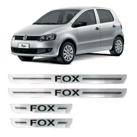 Protetor aplique adesivo de soleira vw fox 4 portas aço escovado - Volkswagen Menor preço em Protetor aplique adesivo de soleira vw fox 4 portas aço escovado - Volkswagen