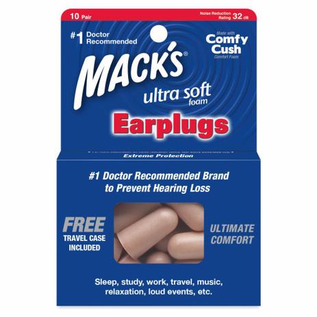 Protetor Auricular Espuma Macks Ultrasoft Foam 10 Pares + Case Menor preço em Protetor Auricular Espuma Macks Ultrasoft Foam 10 Pares + Case