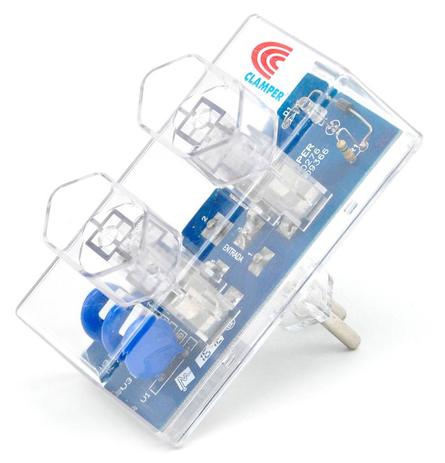 Protetor Contra Raios Clamper Energia com 2 Tomadas - Bivolt - Transparente - 009368 Menor preço em Protetor Contra Raios Clamper Energia com 2 Tomadas - Bivolt - Transparente - 009368