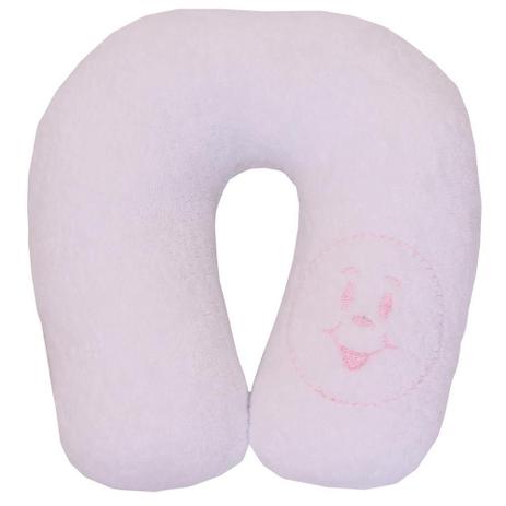 Protetor de Pescoço para Bebe Cuca Criativa Branco bordado Rosa Menor preço em Protetor de Pescoço para Bebe Cuca Criativa Branco bordado Rosa