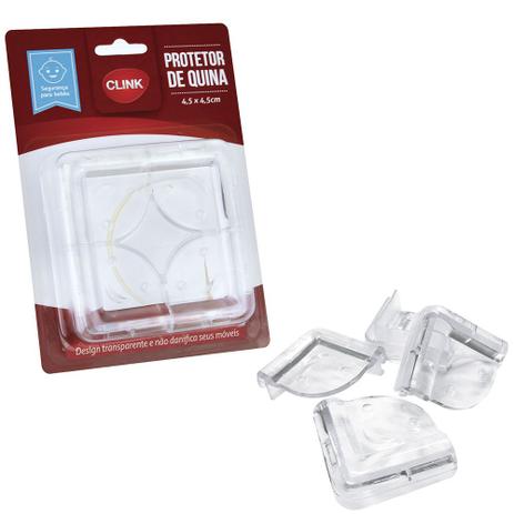 Protetor de Quina com 4 Peças Transparente - Clink Menor preço em Protetor de Quina com 4 Peças Transparente - Clink