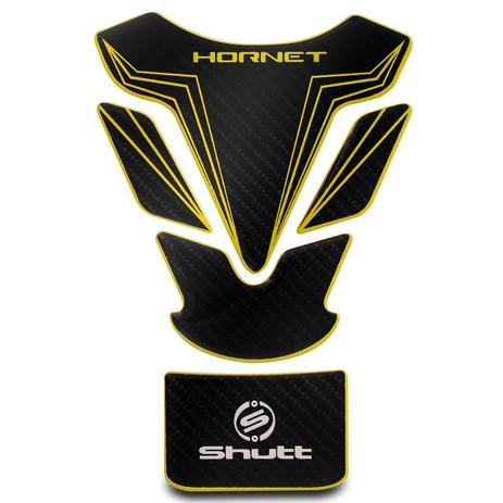 Protetor de Tanque Resinado Honda CB 600F Hornet 2004 a 2015 Carbono com Amarelo Tank Pad Shutt Menor preço em Protetor de Tanque Resinado Honda CB 600F Hornet 2004 a 2015 Carbono com Amarelo Tank Pad Shutt