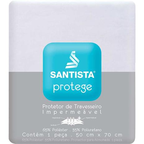 Protetor de Travesseiro Santista Protege Impermeável Menor preço em Protetor de Travesseiro Santista Protege Impermeável