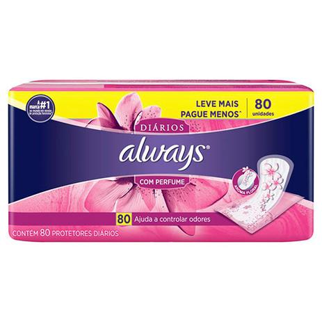 Protetor Diário Always Respirável 80 Unidades Menor preço em Protetor Diário Always Respirável 80 Unidades