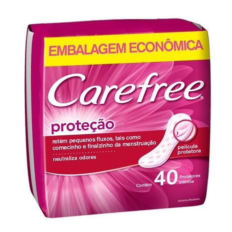 Protetor Diário Carefree Original Econômica Com 40Unidade Menor preço em Protetor Diário Carefree Original Econômica Com 40Unidade