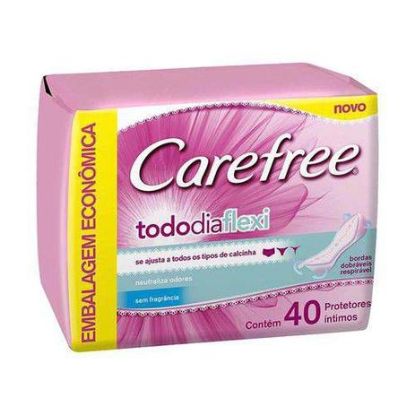 Protetor Diário Carefree Todo Dia Flexi Sem Perfume 40 unidades Menor preço em Protetor Diário Carefree Todo Dia Flexi Sem Perfume 40 unidades