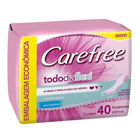 Protetor Diário Carefree Todo Dia Flexi Sem Perfume Com 40 Unidades Menor preço em Protetor Diário Carefree Todo Dia Flexi Sem Perfume Com 40 Unidades