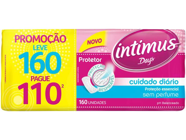 Protetor Diário Intimus Days - Cuidado Diário - 160 Unidades Menor preço em Protetor Diário Intimus Days - Cuidado Diário - 160 Unidades