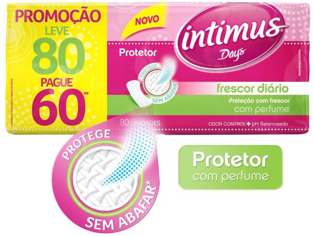 Protetor Diário Intimus Days Frescor Diário - 80 Unidades