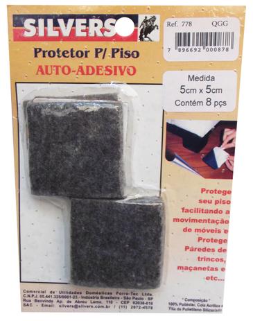 Protetor para Piso Quadrado Preto Auto-adesivo 5x5cm Silvers - Preto Menor preço em Protetor para Piso Quadrado Preto Auto-adesivo 5x5cm Silvers - Preto
