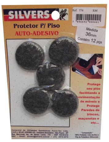 Protetor para Piso Redondo Preto Auto-adesivo 3,6cm Silvers - Preto / 3,6 Cm Menor preço em Protetor para Piso Redondo Preto Auto-adesivo 3,6cm Silvers - Preto / 3,6 Cm
