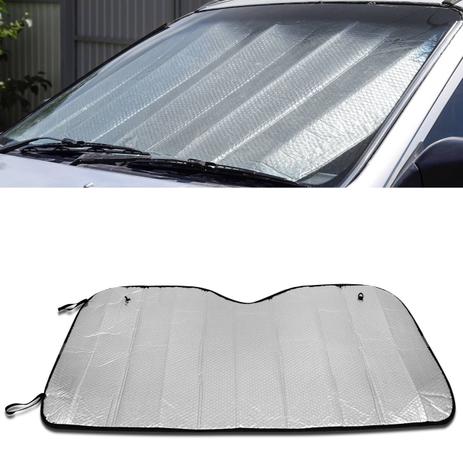 Protetor Solar Automotivo Para-brisa Universal Prata Metalizado Dobrável Suporte Ventosa Quebra Sol - Prime Menor preço em Protetor Solar Automotivo Para-brisa Universal Prata Metalizado Dobrável Suporte Ventosa Quebra Sol - Prime