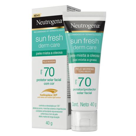Protetor Solar com Cor Neutrogena - Sun Fresh Oily Skin FPS 70 Menor preço em Protetor Solar com Cor Neutrogena - Sun Fresh Oily Skin FPS 70