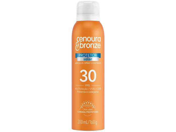 Protetor Solar Corporal Cenoura & Bronze - FPS 30 Aerossol Spray Contínuo 200ml Menor preço em Protetor Solar Corporal Cenoura & Bronze - FPS 30 Aerossol Spray Contínuo 200ml