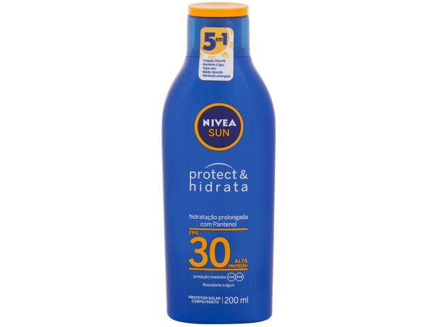 Protetor Solar Corporal Nivea FPS 30 Sun - Protect & Hidrata 200ml Menor preço em Protetor Solar Corporal Nivea FPS 30 Sun - Protect & Hidrata 200ml