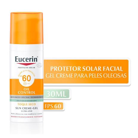 Protetor Solar Facial Eucerin – Sun Gel-Creme Oil Control FPS 60