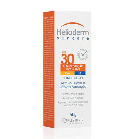 Protetor Solar Facial Helioderm Suncare FPS 30 Toque Seco 50g é boa?