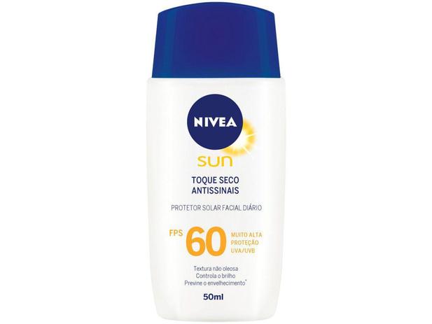 Protetor Solar Facial Nivea FPS 60 Sun - Toque Seco Antissinais 50ml é boa?