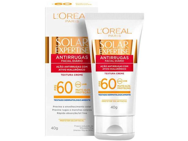 Protetor Solar LOréal Paris Solar - Expertise Facial Antirrugas FPS 60 - L'Oréal Menor preço em Protetor Solar LOréal Paris Solar - Expertise Facial Antirrugas FPS 60 - L'Oréal