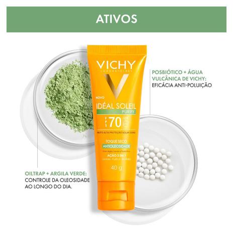 Protetor Solar Vichy – Idéal Soleil Purify FPS 70