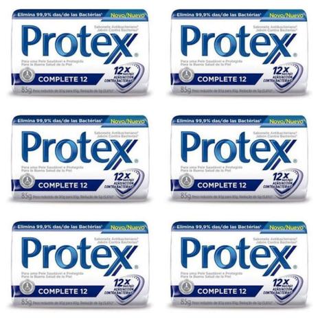 Protex Complete 12 Sabonete 85g (Kit C/06) Menor preço em Protex Complete 12 Sabonete 85g (Kit C/06)