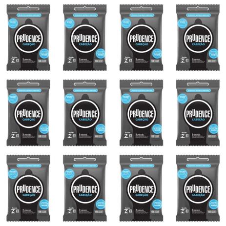 Prudence Cabeção Preservativos C/3 (Kit C/12) Menor preço em Prudence Cabeção Preservativos C/3 (Kit C/12)