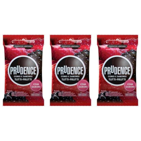 Prudence Preservativo Cores/Sabores Tutti Frutti C/3 (Kit C/03) Menor preço em Prudence Preservativo Cores/Sabores Tutti Frutti C/3 (Kit C/03)