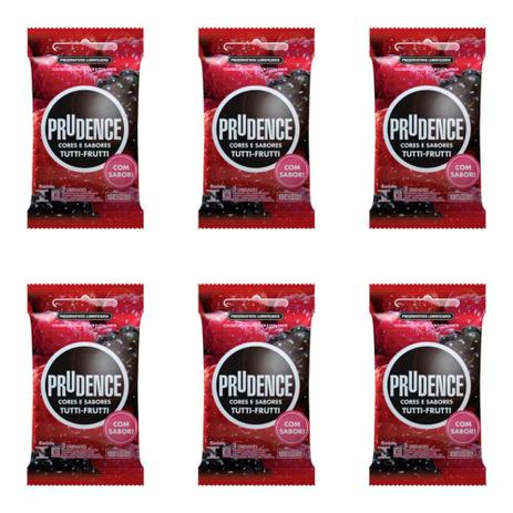 Prudence Preservativo Cores/Sabores Tutti Frutti C/3 (Kit C/06) Menor preço em Prudence Preservativo Cores/Sabores Tutti Frutti C/3 (Kit C/06)