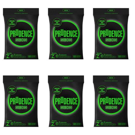 Prudence Preservativo Neon C/3 (Kit C/06) Menor preço em Prudence Preservativo Neon C/3 (Kit C/06)