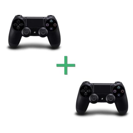 PS4 - Kit com 2 Controles Sem Fio Preto - Sony Menor preço em PS4 - Kit com 2 Controles Sem Fio Preto - Sony