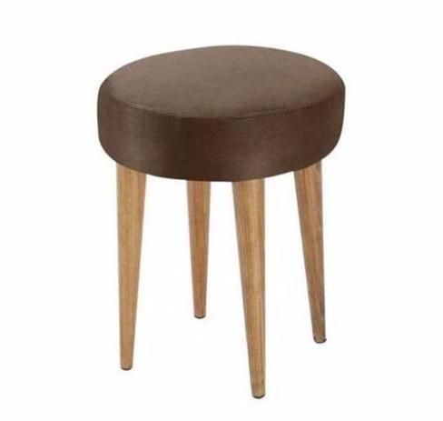 Puff Banqueta Classic Pés Palito Alto Tecido Marrom - Nay estofados Menor preço em Puff Banqueta Classic Pés Palito Alto Tecido Marrom - Nay estofados