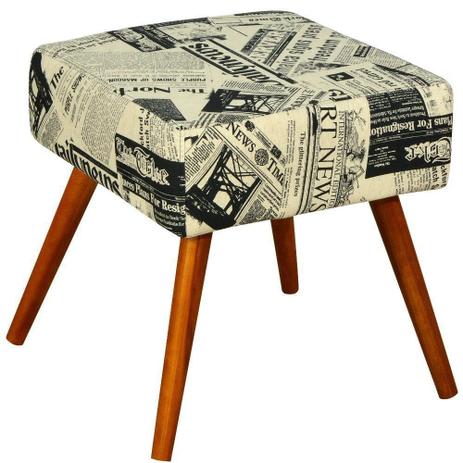Puff Banqueta Decorativa com Pés Palito Lívia Jornal - Lyam Decor é ruim? Puff Banqueta Decorativa com Pés Palito Lívia Jornal - Lyam Decor é boa?