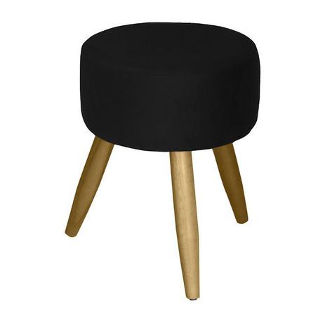Puff Banqueta Decorativa Nina Suede Preto - Vzan Estofados Menor preço em Puff Banqueta Decorativa Nina Suede Preto - Vzan Estofados