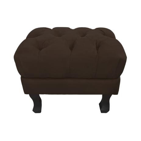 Puff Banqueta Decorativo Retrô Luis XV Suede Marrom - Mobília decor Menor preço em Puff Banqueta Decorativo Retrô Luis XV Suede Marrom - Mobília decor