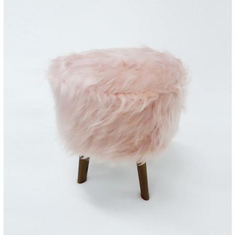Puff Banqueta Pelúcia Rosa Pelego Pés Palito - Flex mesas e cadeiras é boa?