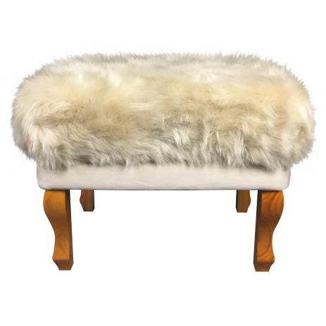 Puff Banqueta Quadrado Pelúcia Revest. Pelo Alto Bege Decor. - Renata sader Menor preço em Puff Banqueta Quadrado Pelúcia Revest. Pelo Alto Bege Decor. - Renata sader
