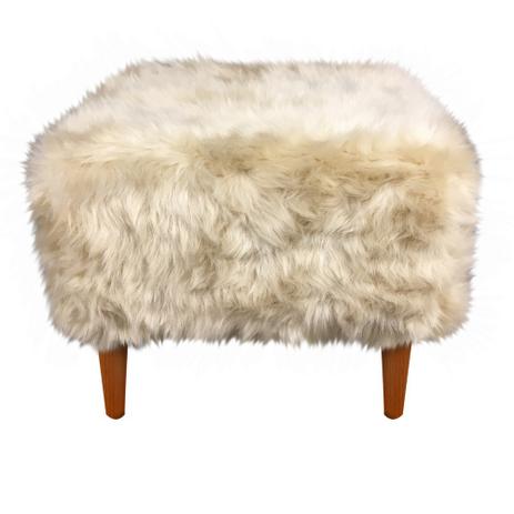 Puff Banqueta Quadrado Pelúcia Revest. Pelo Alto Decor. Bege - Renata sader Menor preço em Puff Banqueta Quadrado Pelúcia Revest. Pelo Alto Decor. Bege - Renata sader
